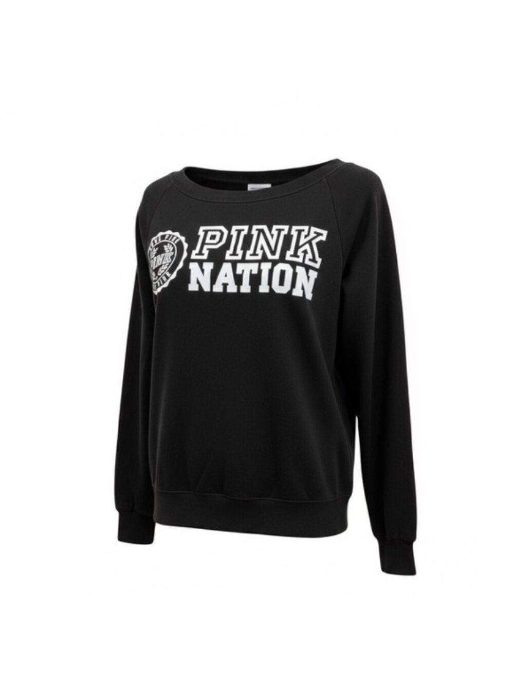Victorias  Secret PINK Nation Black Long Sleeve Sweatshirt S